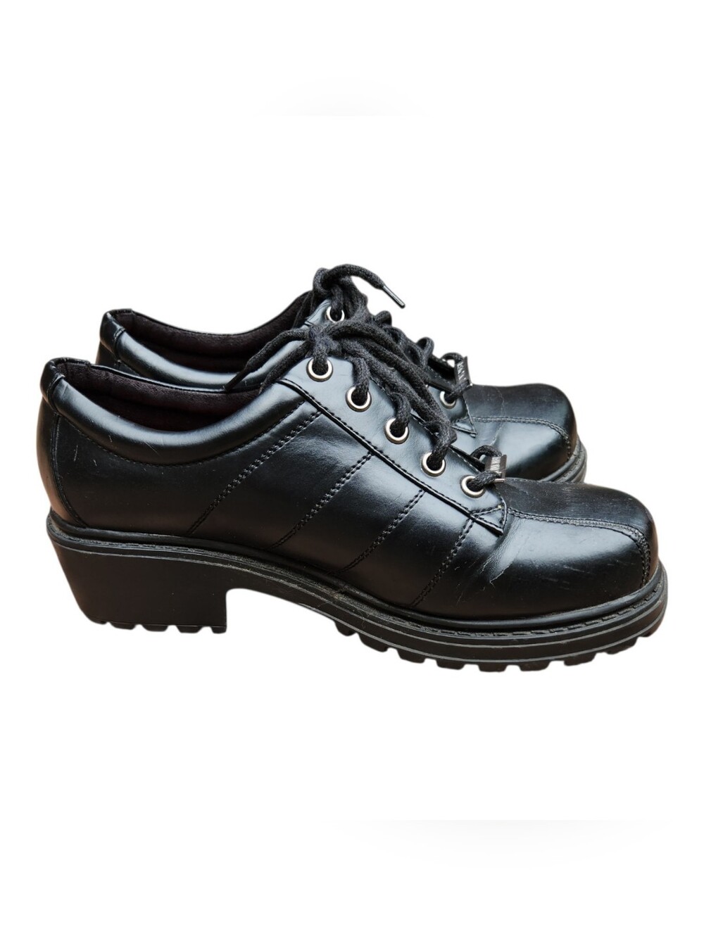 Vintage Unionbay 90s Y2K Black Chunky Platform Oxfords‎  Womens Size 9 Grunge